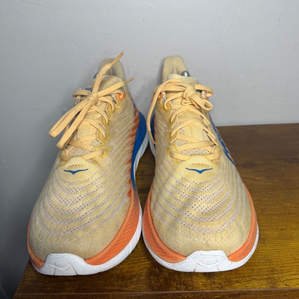 Hoka Mach 5 Running Shoes Mens Size 10.5 D Peach Blue 1127893 - Picture 3 of 7